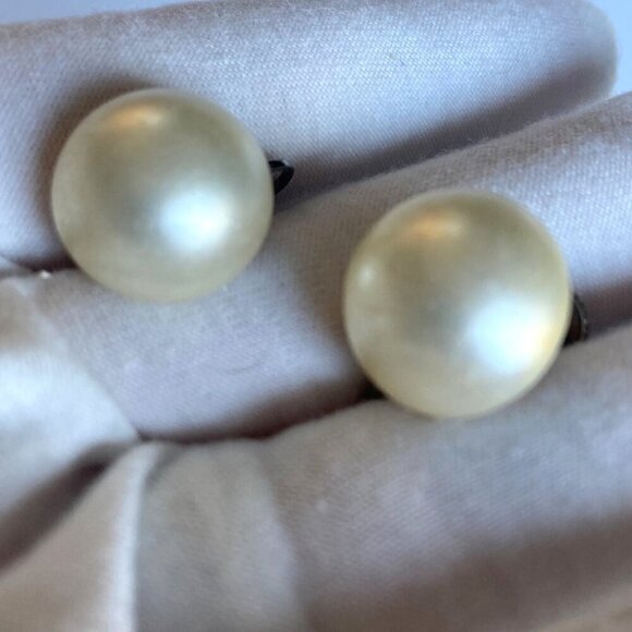 Vintage Faux Pearl Clip On Earrings Coro Richelieu Rhinestones 4 Pr Retro Preppy - Picture 8 of 16